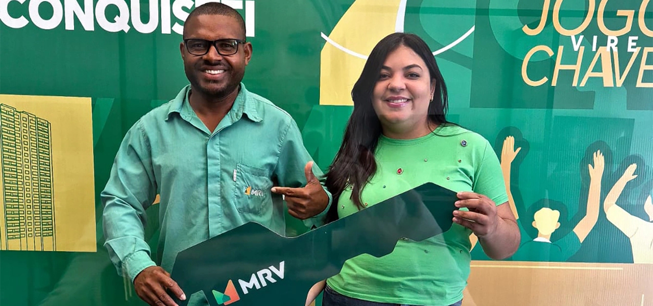 Cosme dos Santos, mestre de obras da MRV e sua esposa Beatriz