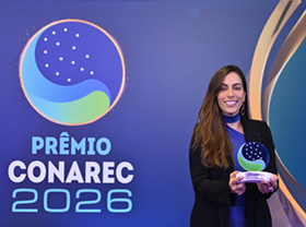 Joice Cristina, Head de Experiência do Cliente na MRV no Prêmio Conarec 2026 Joice Cristina, Head de Experiência do Cliente na MRV no Prêmio Conarec 2026